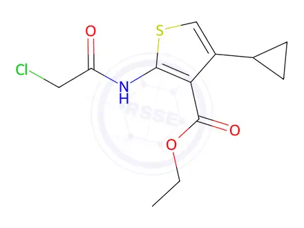 Chemical structure of Ethyl 2-(2-chloroacetamido)-4-cyclopropylthiophene-3-carboxylate