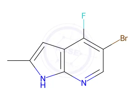 Chemical structure of 5-BroMo-4-fluoro-2-Methyl-7-azaindole
