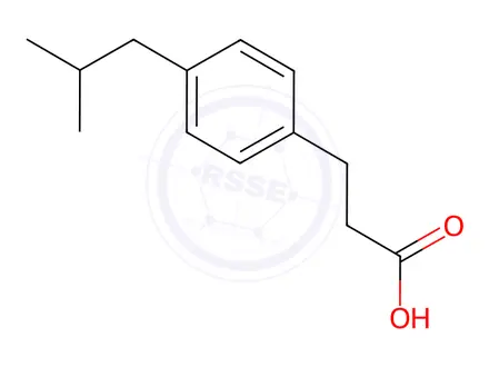 Chemical structure of Ibuprofen EP Impurity F