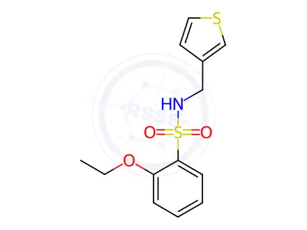 Chemical structure of 2-Ethoxy-N-(thiophen-3-ylmethyl)benzenesulfonamide
