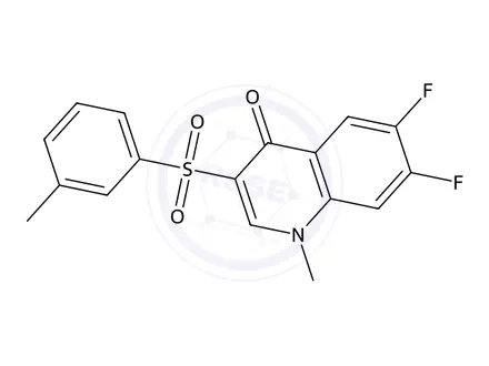 Chemical structure of 6,7-Difluoro-1-methyl-3-(m-tolylsulfonyl)quinolin-4(1H)-one