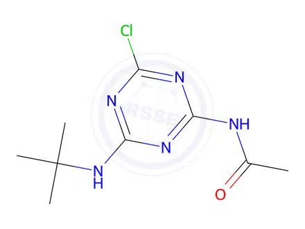 Chemical structure of N-(4-(tert-Butylamino)-6-chloro-1,3,5-triazin-2-yl)acetamide