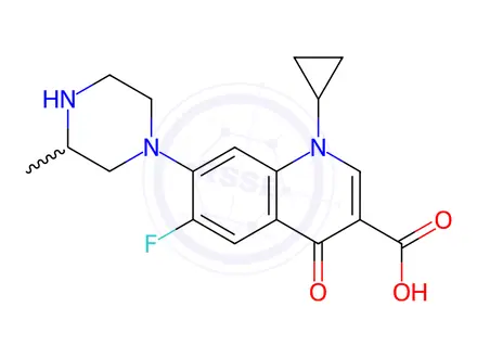 Chemical structure of Desmethoxy Gatifloxacin Trifluoroacetic Acid Salt