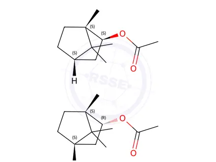 Chemical structure of Bornyl acetate