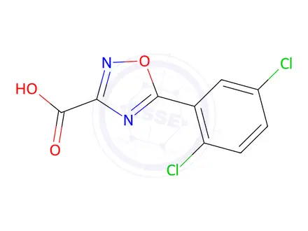 Chemical structure of 5-(2,5-Dichlorophenyl)-1,2,4-oxadiazole-3-carboxylic acid
