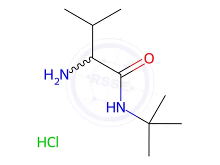 Chemical structure of 2-Amino-N-(tert-butyl)-3-methylbutanamide hydrochloride