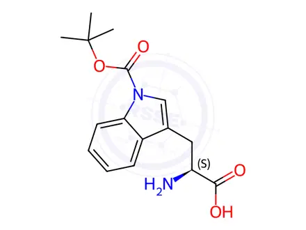 Chemical structure of H-Trp(Boc)-OH