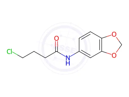 Chemical structure of N-(benzo[d][1,3]dioxol-5-yl)-4-chlorobutanamide