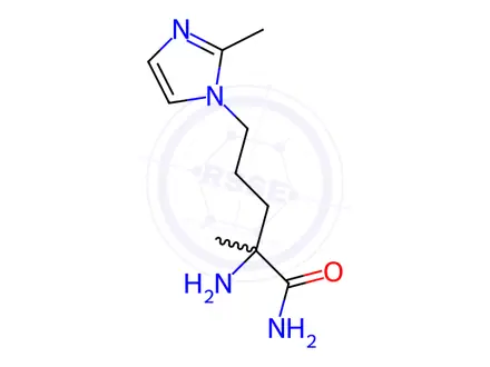 Chemical structure of 2-Amino-2-methyl-5-(2-methyl-1h-imidazol-1-yl)pentanamide