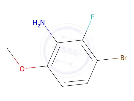 Chemical structure of 3-Bromo-2-fluoro-6-methoxy-phenylamine