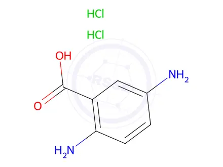 Chemical structure of 2,5-Diamino-benzoic Acid Dihydrochloride