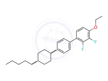 Chemical structure of 4-ethoxy-2,3-difluoro-4'-(trans-4-pentylcyclohexyl)-1,1'-Biphenyl
