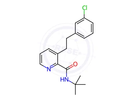 Chemical structure of 3-[2-(3-CHLORO-PHENYL)-ETHYL]-PYRIDINE-2-CARBOXYLIC ACID TERT-BUTYLAMIDE