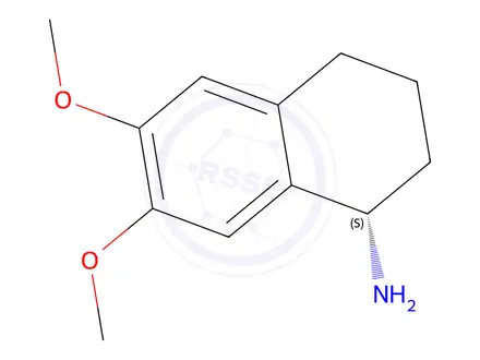 Chemical structure of (S)-6,7-dimethoxy-1,2,3,4-tetrahydronaphthalen-1-amine