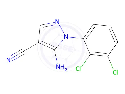 Chemical structure of 5-Amino-1-(2,3-dichlorophenyl)-1H-pyrazole-4-carbonitrile
