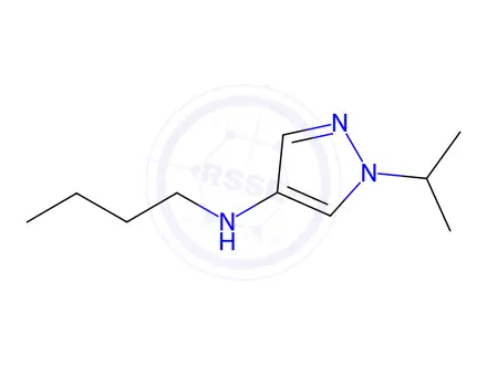 Chemical structure of N-butyl-1-isopropyl-1H-pyrazol-4-amine