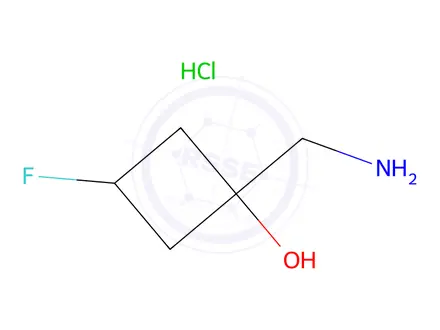 Chemical structure of 1-(aminomethyl)-3-fluoro-cyclobutanol;hydrochloride