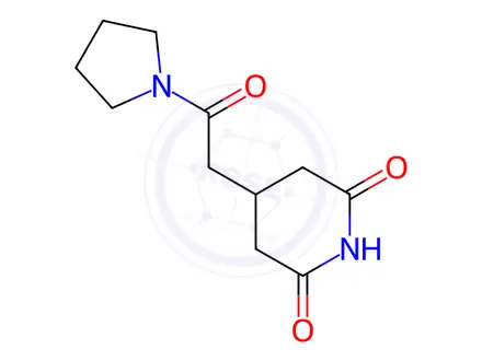 Chemical structure of 4-(2-Oxo-2-(pyrrolidin-1-yl)ethyl)piperidine-2,6-dione