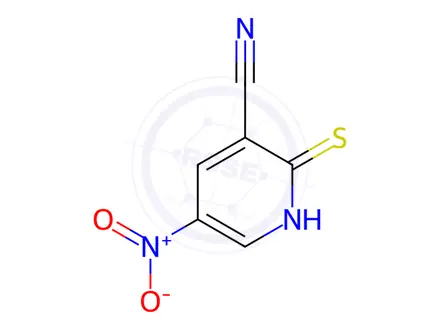 Chemical structure of 2-mercapto-5-nitronicotinonitrile