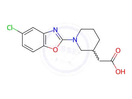Chemical structure of [1-(5-Chloro-1,3-benzoxazol-2-yl)piperidin-3-yl]acetic acid