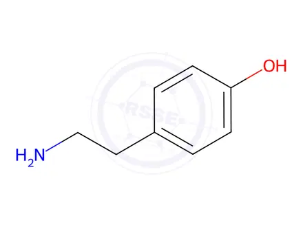 Chemical structure of Tyramine
