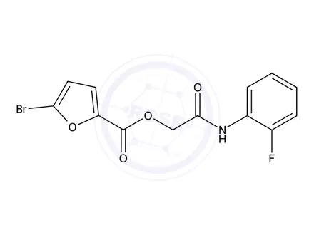 Chemical structure of 2-((2-Fluorophenyl)amino)-2-oxoethyl 5-bromofuran-2-carboxylate