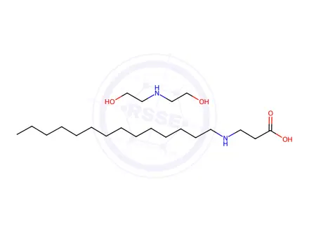 Chemical structure of N-tetradecyl-beta-alanine, compound with 2,2'-iminodiethanol (1:1)