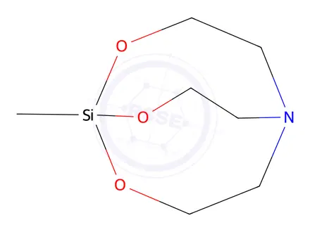 Chemical structure of 1-Methyl-2,8,9-trioxa-5-aza-1-silabicyclo[3.3.3]undecane