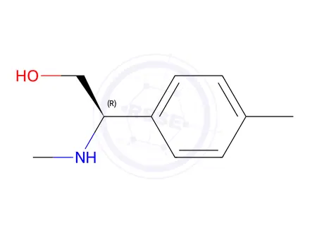 Chemical structure of (R)-2-(methylamino)-2-(p-tolyl)ethan-1-ol