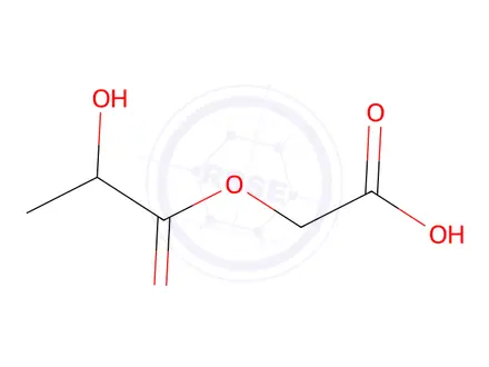 Chemical structure of 2-(2-Hydroxy-1-Oxopropoxy) Acetic Acid