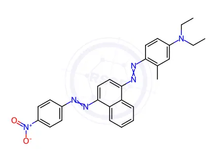 Chemical structure of N,N-diethyl-4-[[4-[(p-nitrophenyl)azo]-1-naphthyl]azo]-m-toluidine