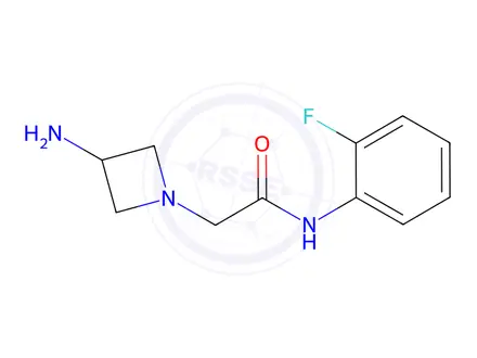 Chemical structure of 2-(3-aminoazetidin-1-yl)-n-(2-fluorophenyl)acetamide