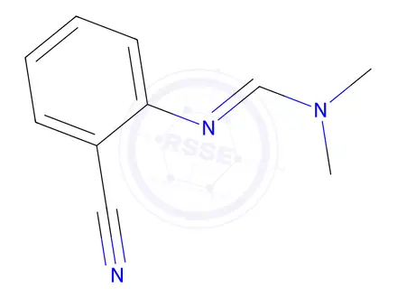 Chemical structure of N'-(2-cyanophenyl)-N,N-dimethylmethanimidamide