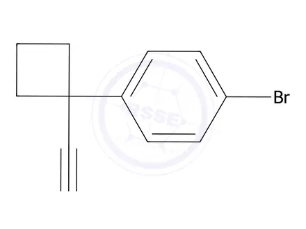 Chemical structure of 1-(4-Bromophenyl)cyclobutanecarbonitrile