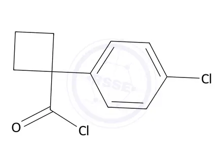 Chemical structure of 1-(4-Chlorophenyl)cyclobutanecarbonyl chloride