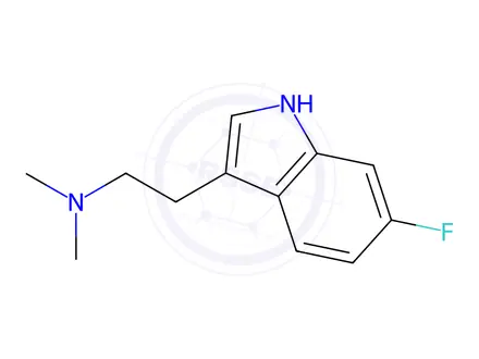 Chemical structure of 2-(6-Fluoro-1H-indol-3-yl)-N,N-dimethylethan-1-amine