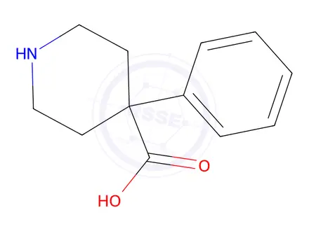 Chemical structure of 4-Phenyl-4-piperidine Carboxylic Acid