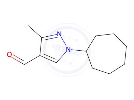 Chemical structure of 1-Cycloheptyl-3-methyl-1h-pyrazole-4-carbaldehyde