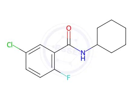 Chemical structure of Benzamide, 5-chloro-N-cyclohexyl-2-fluoro-
