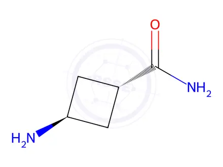 Chemical structure of trans-3-Aminocyclobutanecarboxamide