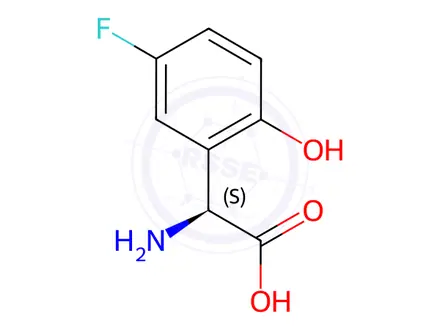 Chemical structure of (S)-2-Amino-2-(5-fluoro-2-hydroxyphenyl)aceticacid