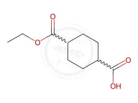 Chemical structure of (1r,4r)-4-(ethoxycarbonyl)cyclohexanecarboxylic acid