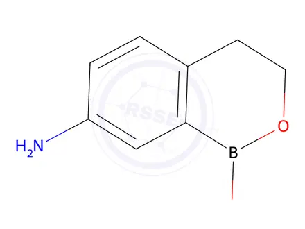 Chemical structure of 7-amino-3,4-dihydro-1H-2,1-benzoxaborinin-1-ol