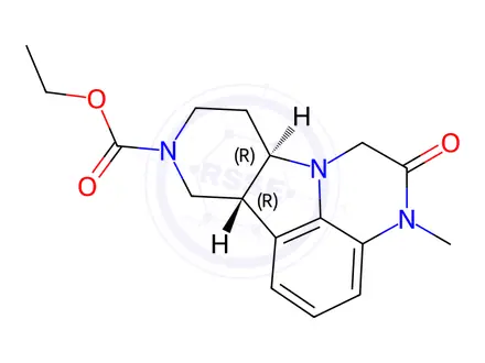 Chemical structure of rel-Ethyl (6bR,10aR)-3-methyl-2-oxo-2,3,6b,9,10,10a-hexahydro-1H-pyrido[3',4':4,5]pyrrolo[1,2,3-de]quinoxaline-8(7H)-carboxylate