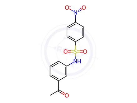 Chemical structure of N-(3-acetylphenyl)-4-nitrobenzenesulfonamide