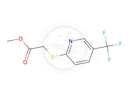 Chemical structure of Methyl 2-[[5-(trifluoromethyl)-2-pyridyl]sulfanyl]acetate