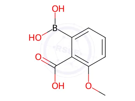 Chemical structure of 2-Borono-6-methoxybenzoic acid