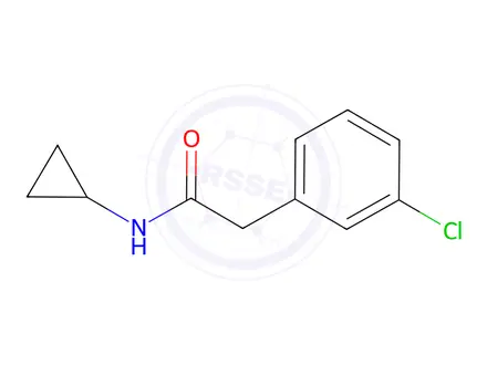 Chemical structure of 2-(3-Chlorophenyl)-N-cyclopropylacetamide