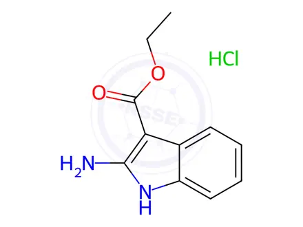 Chemical structure of Ethyl 2-amino-1H-indole-3-carboxylate hydrochloride
