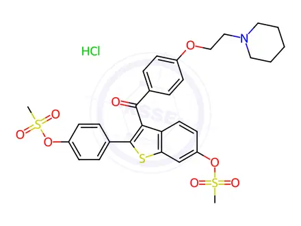 Chemical structure of Raloxifene Dimesylate Hydrochloride
